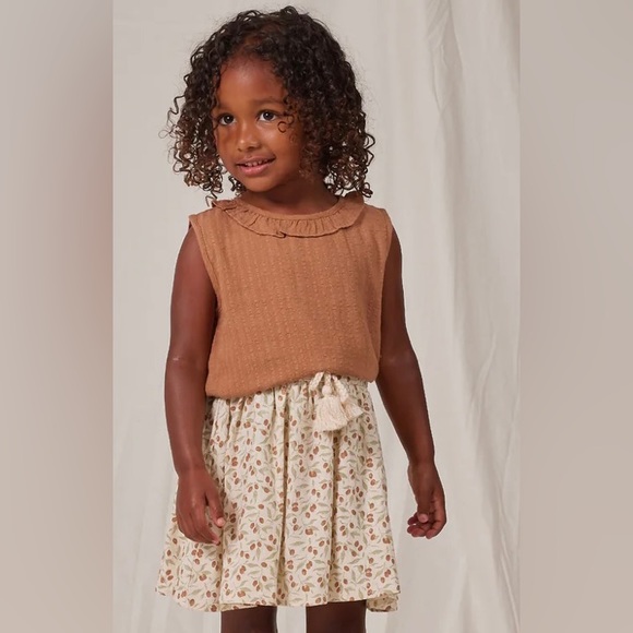 Rylee + Cru Other - Rylee+ Cru Kumquat Mini Skirt AND Marie Blouse in Camel Size 6/7 by Rylee + Cru